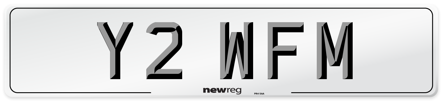 Y2 WFM Number Plate from New Reg
